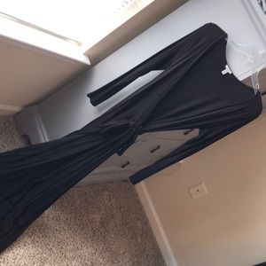 Maxi full wrap knit dress